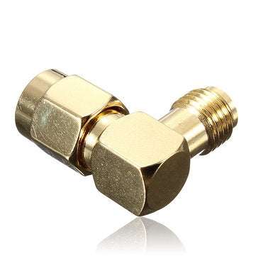 DANIU RP-SMA Male To SMA Female Jack Right Angle Crimp RF Adapter Connector