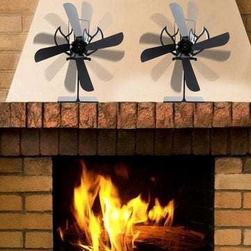 Heat Powered Stove Fan Wood Log Burner Fireplace Eco Fan Heating Distribution No Electricity Or Batt