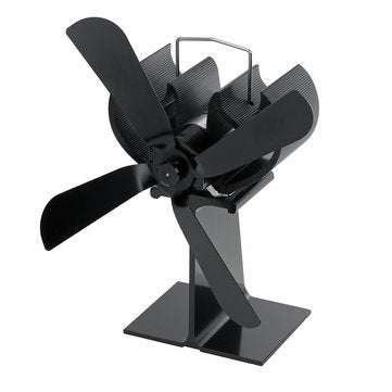Heat Powered Stove Fan Wood Log Burner Fireplace Eco Fan Heating Distribution No Electricity Or Batt