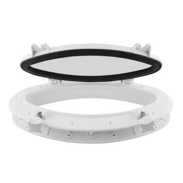 BSET MATEL Marine Boat Yacht RV Oval Shape Porthole ABS Plastic Oval Hatches Port Lights Replacement