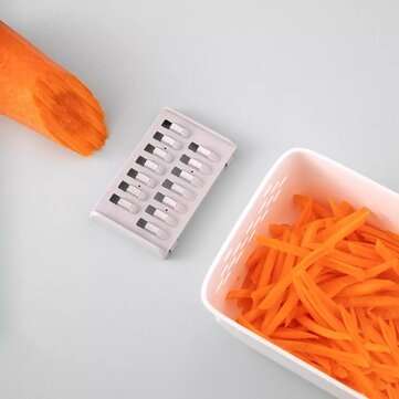 HUOHOU Multifunctional Kitchen Slicer Hand Protection Multiple Blade Automatic Storage ABS Slicer Ki