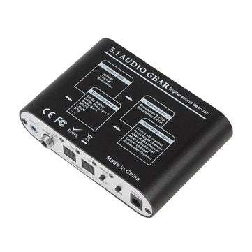 Digital Audio Decoder 5.1 Audio Gear DTS/AC-3/6CH Audio Converter LPCM To 5.1 Analog Output 2.1