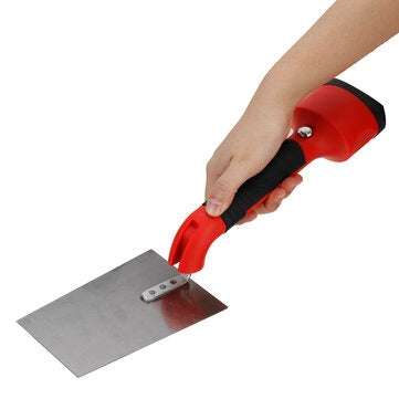Cordless Electric Stainless Steel Trowel Rubber Handle Builders Masons Shake Plastering Tool