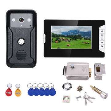 Ennio SY813QAIDEND11 7 inch Video Intercom Door Phone RFID System With HD Doorbell 1000TVL Camera wi