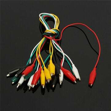 DANIU 42cm 10pcs Alligator Clip Electrical DIY Test Leads Alligator Double-ended Crocodile Clip Roac