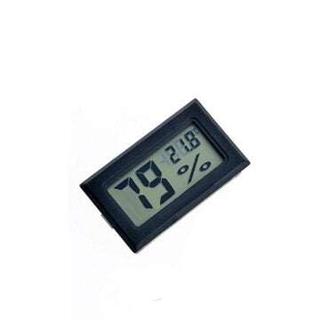 Bakeey Gauge Temperature Meter Monitor Mini Black Thermometer Humidity LCD Hygrome... (COLOR: BLACK)