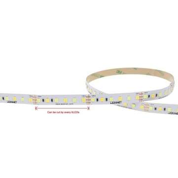DC12V 5M 72W SMD2835 CCT Non-waterproof Warm White+Pure White Dual Color Flexible 600LED Strip Light