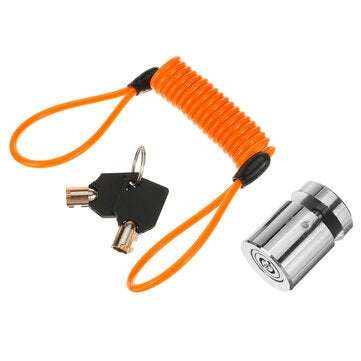 Bike Lock Wheel Disc Brake Stop With Reminder Spring Cable Motorcycle Disc Lock