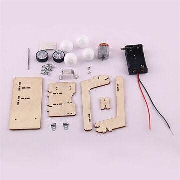 DIY 3D Wooden Puzzle Toys Handmade Assembly Electric Ball Pitching Machine Kits Scientific Early Lea