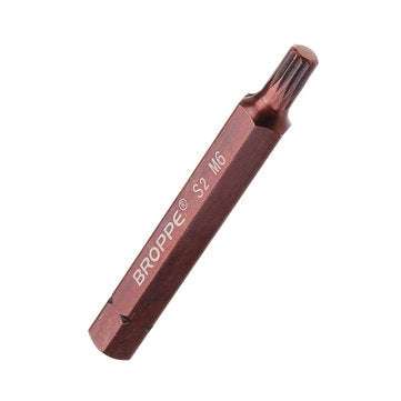 Broppe 5pcs M5-M12 75mm Magnetic Star Screwdriver Bit S2 Steel 10mm Hex Shank