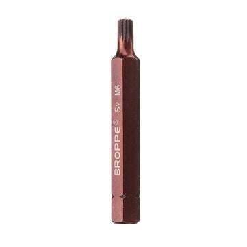 Broppe 5pcs M5-M12 75mm Magnetic Star Screwdriver Bit S2 Steel 10mm Hex Shank