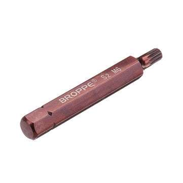 Broppe 5pcs M5-M12 75mm Magnetic Star Screwdriver Bit S2 Steel 10mm Hex Shank