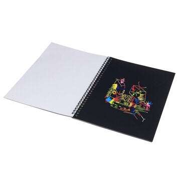 DIY Doodling Drawing Notebook Magic Scratch Painting Notebook Hand-painted for Kids Children Educati
