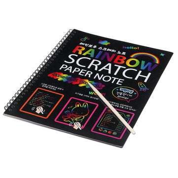 DIY Doodling Drawing Notebook Magic Scratch Painting Notebook Hand-painted for Kids Children Educati