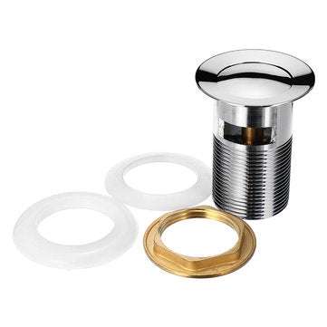 Bathroom Drain Stopper Sink Tap Set Push Buttons Pop up Waste Plug Slotted Drain