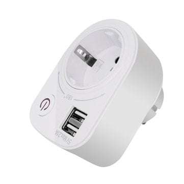 Bakeey 2.1A Dual USB Charger Adapter Smart Socket Shell EU Plug For iPhone 8 Plus XS 11Pro Huawei P3