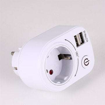 Bakeey 2.1A Dual USB Charger Adapter Smart Socket Shell EU Plug For iPhone 8 Plus XS 11Pro Huawei P3