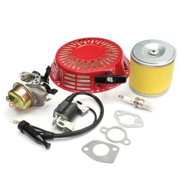 Carburetor Recoil Filter Ignition Coil Plug Kit For Honda GX340 11HP GX390 13HP