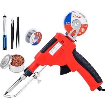 JCD-129B-2 80W Soldering Tin Gun Kit Electronic Solder Iron Guns Soldering Wires f... (PLUG: EUPLUG)