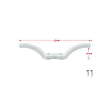 BSET METAL Nylon Flagpole Cleat Hook Flag Rope Cleat Sailboat Sailing Mast Halyard Boa... (TYPE: #1)