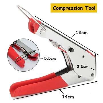 Fitting Coaxial Crimper Striper Compression Tool for RG6 RG59 F Connector