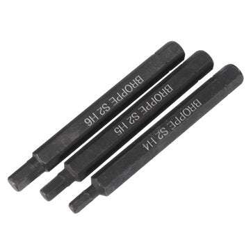 BROPPE 3pcs H4-H6 Hexagon Impact Screwdriver Bits 8mm Hex Shank 80mm Hexagon Screwdriver Bits Set
