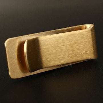 Brass Wallet Metal Clip Male Lady Note Holder EDC Note Retro Copper Thick Section