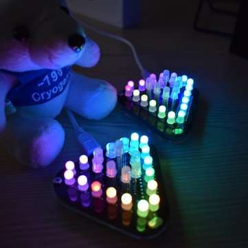 Geekcreit DIY Touch Control RGB Full Color 5MM LED Triangular Pyramid Kit
