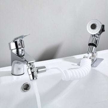 Bathroom Bathtub Wash Face Basin Water Tap External Shower Hand Held Spray Mixer Spout Faucet Tap Wa