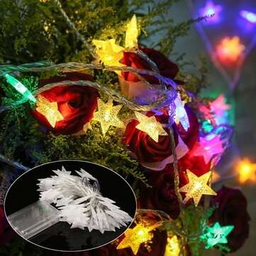 Battery Operated 50LEDs Star Fairy String Light Indoor Outdoor for Christmas Party DC4.5V