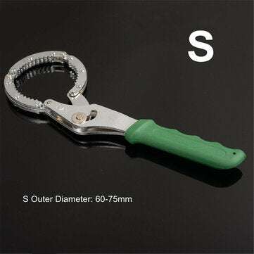 Car Truck Motorcycle Oil Filter Wrench Removal Spanner Tool Adjustable Diameter (SIZE: S)