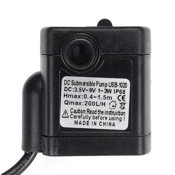 Keyes USB 5V 3W 1020 1.5M Water Pump Water-lift Solar Mini DC Submersible Brushless Pump