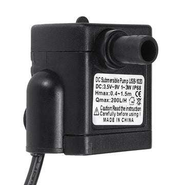 Keyes USB 5V 3W 1020 1.5M Water Pump Water-lift Solar Mini DC Submersible Brushless Pump