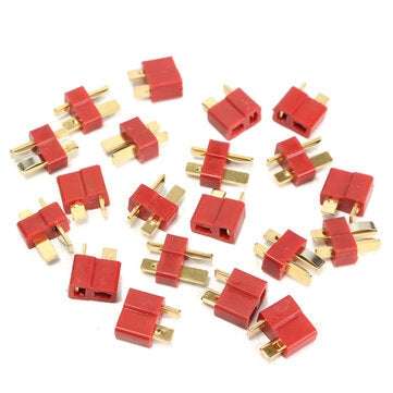 Excellway DC 012 20pcs T Plug Male & Female Connectors Deans Style For RC LiPo Battery
