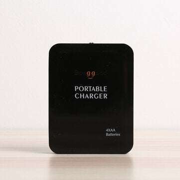 Bang good Portable 4X AA Battery USB Power Bank Charger Case For Cell Phone PC (COLOR.: BLACK)