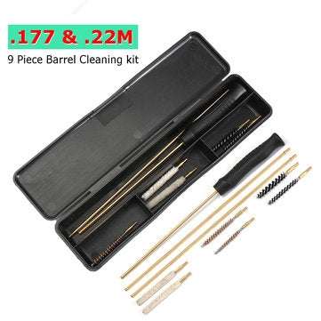 Barrel Cleaning Kit Air Airgun Rimfire 177 22 Brushes & Rods