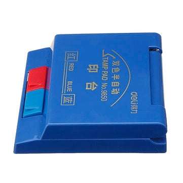 Deli 9850 Semi-Automatic Dual-Color Quick-Drying Financial Office Stamp