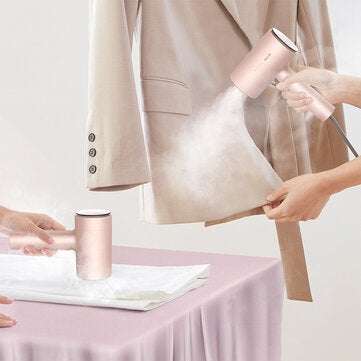 Deerma GT106 Portable Handheld Pink Garment Steamer Steam Iron 15 Seconds Fast-Heat 1000W Wrinkle Re
