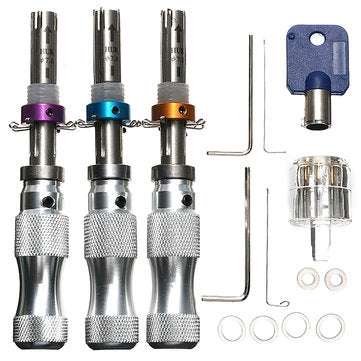 Cylinder Locksmith Repair Tool 3Pcs 7Pin Tubular Pick Tool Car & Vehicle Accessories