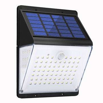 AUGIENB 88LED 600lumen Garden LEDs Split Solar Powered Light Motion Sensor Waterproof Wall Lamp Remo