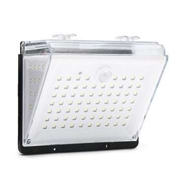 AUGIENB 88LED 600lumen Garden LEDs Split Solar Powered Light Motion Sensor Waterproof Wall Lamp Remo