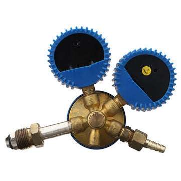 Dual Gauge Single Stage Stainless Steel Argon Regulator Oxygen Reducer 5/8 BSP