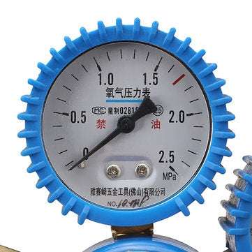 Dual Gauge Single Stage Stainless Steel Argon Regulator Oxygen Reducer 5/8 BSP