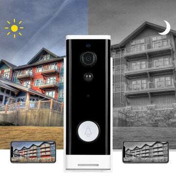 Bakeey Tuya WIFI 1080P Wireless Visual Intercom Doorbell Night Vision PIR Moving Detection Mobile Ph