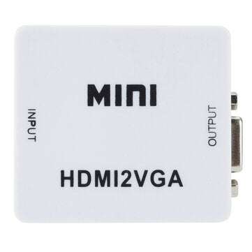 HD 1080P HDMI to VGA MINI Converter HDMI2VGA Video Adapter Box for Xbox360 PC DVD... (COLOR.: WHITE)