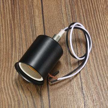 E27 Retro Vintage Edison Ceramic Screw Round Shape Bulb Adapter Hang Lamp Holder ... (COLOR.: BLACK)
