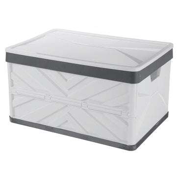Auto Car Trunk Storage Organizer Collapsible Home Car Storage Box (COLOR.: GREYWHITE)