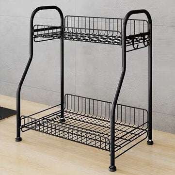 Bathroom Storage 39.5*18*38cm Countertop Household Double Storage Shelf for Bathroom and kitchen