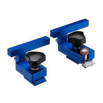 Blue Aluminum Alloy Miter Track Stop for 30/45 T-Slot T-Track Woodworking Tool (SIZE: 45)