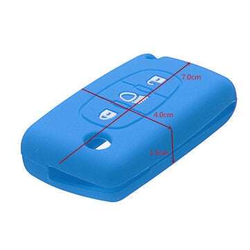 Car Key Remote Holder Case Cover Suitable For 3 Button (COLOR3: BLUE)
